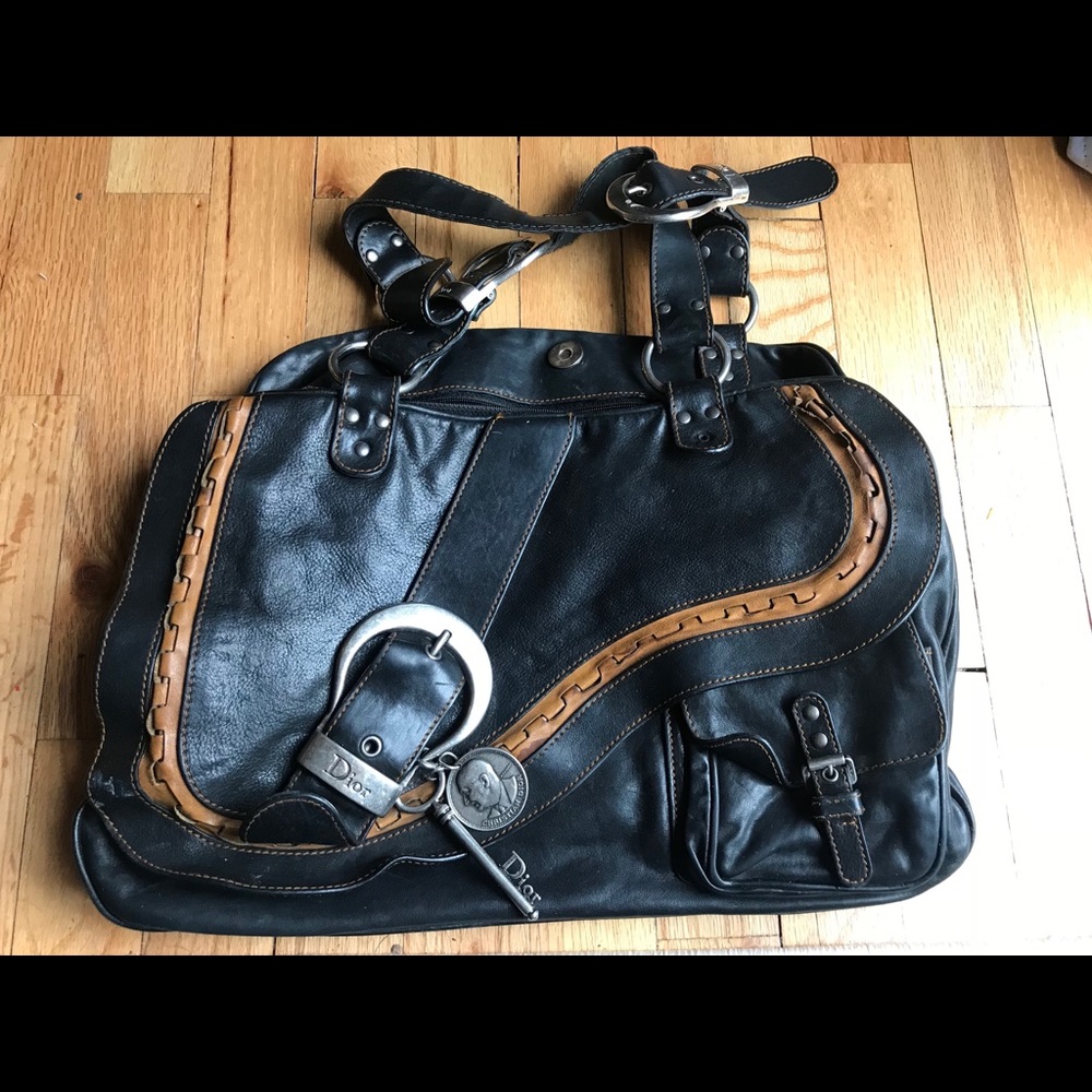 Christian dior leather hand bag